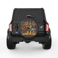 GOBBLE TILL YOU WOBBLE TURKEY BLACK TIRE COVER