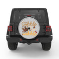GOBBLE TILL YOU WOBBLE TURKEY WHITE TIRE COVER