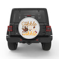 GOBBLE TILL YOU WOBBLE TURKEY BLACK TIRE COVER