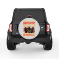 GODBLESS FIREFIGHTERS SILVER CARBON FIBER TIRE COVER
