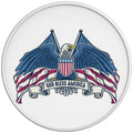 GOD BLESS AMERICA BALD EAGLE WHITE TIRE COVER