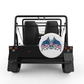 GOD BLESS AMERICA BALD EAGLE WHITE TIRE COVER FOR MOKE