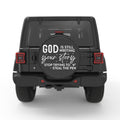 GOD IS STILL WRITING YOUR STORY PEARL  WHITE CARBON FIBER TIRE COVER