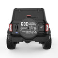 GOD IS STILL WRITING YOUR STORY BLACK CARBON FIBER TIRE COVER