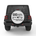 GOD IS STILL WRITING YOUR STORY SILVER CARBON FIBER TIRE COVER