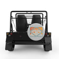 GOING TO THE MOUNTAINS SILVER CARBON FIBER TIRE COVER FOR MOKE