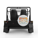 GOING TO THE MOUNTAINS WHITE CARBON FIBER TIRE COVER FOR MOKE