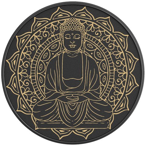 GOLDEN BUDDHA BLACK CARBON FIBER TIRE COVER