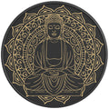 GOLDEN BUDDHA BLACK CARBON FIBER TIRE COVER