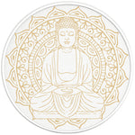 GOLDEN BUDDHA PEARL  WHITE CARBON FIBER TIRE COVER