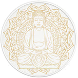 GOLDEN BUDDHA PEARL  WHITE CARBON FIBER TIRE COVER