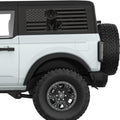 GOLDEN DOODLE US FLAG QUARTER WINDOW DECAL FITS 2021+ FORD BRONCO 2 DOOR HARD TOP