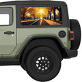 GOLDEN FALL PARK WALKWAY QUARTER WINDOW DECAL FITS 2018+ JEEP WRANGLER 2 DOOR HARD TOP JL