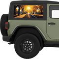 GOLDEN FALL PARK WALKWAY QUARTER WINDOW DECAL FITS 2011-2018 JEEP WRANGLER 2 DOOR HARD TOP JK