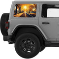 GOLDEN FALL PARK WALKWAY QUARTER WINDOW DECAL FITS 2011-2018 JEEP WRANGLER 4 DOOR HARD TOP JKU
