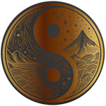 GOLDEN MOUNTAINS YING YANG BLACK TIRE COVER