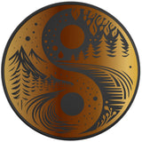 GOLDEN NATURE YING YANG BLACK TIRE COVER