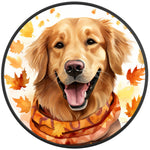 GOLDEN RETRIEVER FALL BLACK TIRE COVER