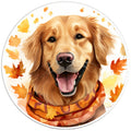 GOLDEN RETRIEVER FALL BLACK TIRE COVER