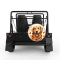 GOLDEN RETRIEVER FALL SILVER CARBON FIBER TIRE COVER FOR MOKE