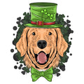GOLDEN RETRIEVER ST PATRICKS DAY