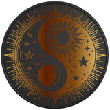GOLDEN SUN MOON YING YANG BLACK TIRE COVER