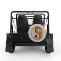 GOLDEN SUN MOON YING YANG SILVER CARBON FIBER TIRE COVER FOR MOKE