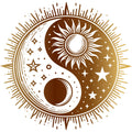 GOLDEN SUN MOON YING YANG