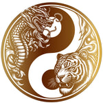 GOLDEN TIGER DRAGON YING YANG