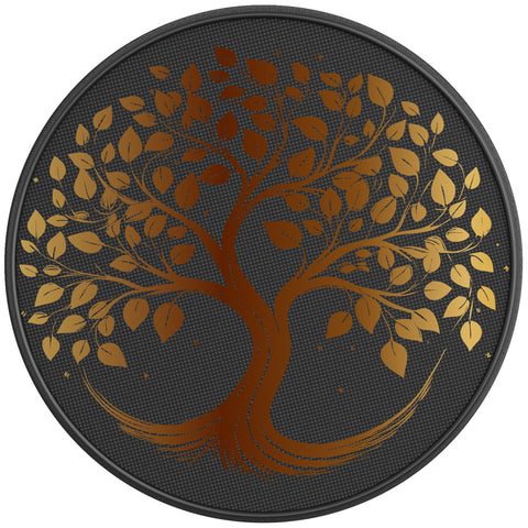 GOLDEN TREE OF LIFE PEARL  WHITE CARBON FIBER TIRE COVER