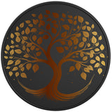 GOLDEN TREE OF LIFE BLACK TIRE COVER