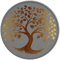 GOLDEN TREE OF LIFE SILVER CARBON FIBER TIRE COVER
