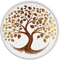 GOLDEN TREE OF LIFE WHITE TIRE COVER
