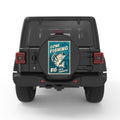 GONE FISHING BIG CATCH GUARANTEED PEARL  WHITE CARBON FIBER TIRE COVER
