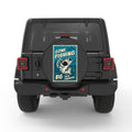 GONE FISHING BIG CATCH GUARANTEED BLACK CARBON FIBER TIRE COVER