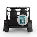 GONE FISHING BIG CATCH GUARANTEED SILVER CARBON FIBER TIRE COVER FOR MOKE