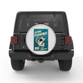 GONE FISHING BIG CATCH GUARANTEED SILVER CARBON FIBER TIRE COVER