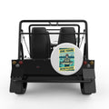 GONE FISHING CATCH YOU LATER WHITE CARBON FIBER TIRE COVER FOR MOKE