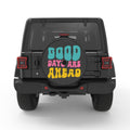 GOOD DAYS ARE AHEAD BLACK CARBON FIBER TIRE COVER