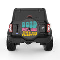 GOOD DAYS ARE AHEAD BLACK CARBON FIBER TIRE COVER