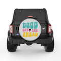 GOOD DAYS ARE AHEAD SILVER CARBON FIBER TIRE COVER