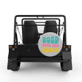 GOOD DAYS ARE AHEAD SILVER CARBON FIBER TIRE COVER FOR MOKE