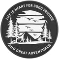 GOOD FRIENDS GOOD ADVENTURES PEARL  WHITE CARBON FIBER TIRE COVER