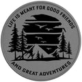 GOOD FRIENDS GOOD ADVENTURES SILVER CARBON FIBER TIRE COVER