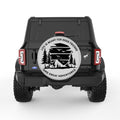 GOOD FRIENDS GOOD ADVENTURES SILVER CARBON FIBER TIRE COVER
