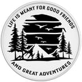 GOOD FRIENDS GOOD ADVENTURES WHITE TIRE COVER