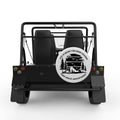 GOOD FRIENDS GOOD ADVENTURES WHITE CARBON FIBER TIRE COVER FOR MOKE