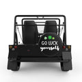 GO LUCK YOURSELF BLACK TIRE COVER FOR MOKE