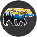 GO OUTSIDE BEAR BLACK CARBON FIBER TIRE COVER