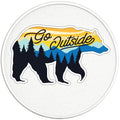 GO OUTSIDE BEAR PEARL  WHITE CARBON FIBER TIRE COVER